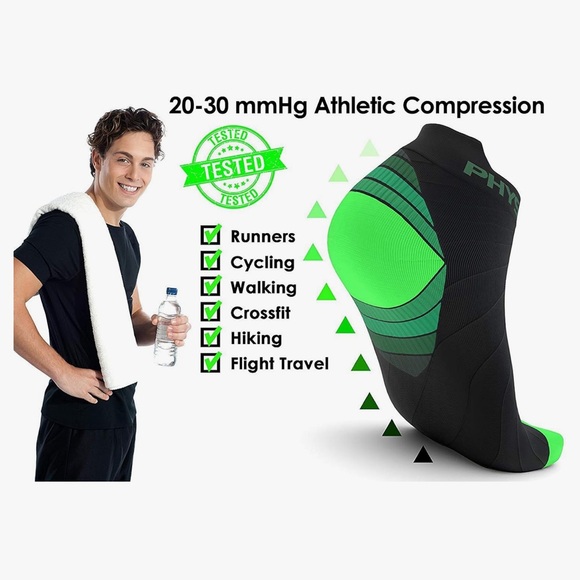 CHOICE of NIB PHYSIX GEAR SPORT Compression Socks LOW-CUT UNISEX S/M - Picture 4 of 8